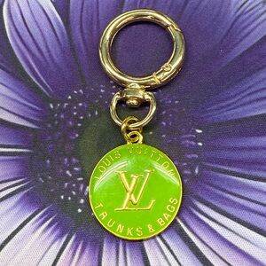 Louis Vuitton Gold and Dark Green Charm Upcycled